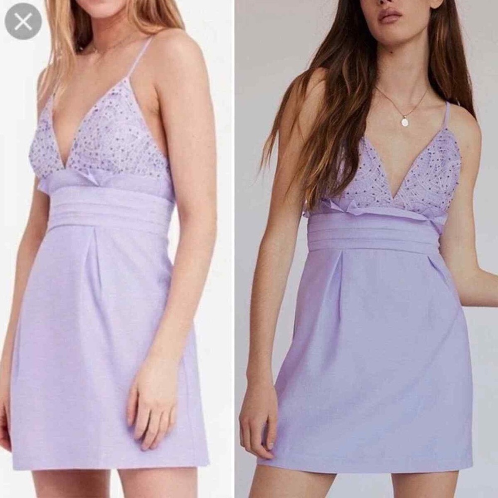 Free People Lavender Lace Cocktail Dress
